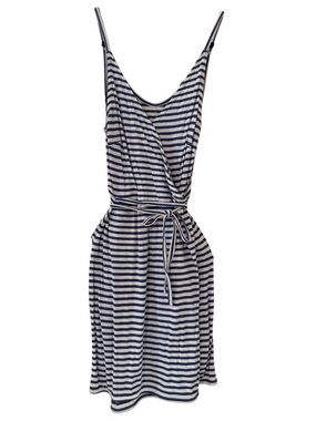 h&m organic cotton dress New H&M Blue Stripe Children Dress Girl 5-6